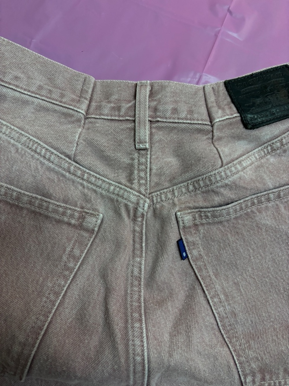 Levi’s Made & Crafted Barrel Crop Jeans Mauve Size 30 - Picture 10 of 11